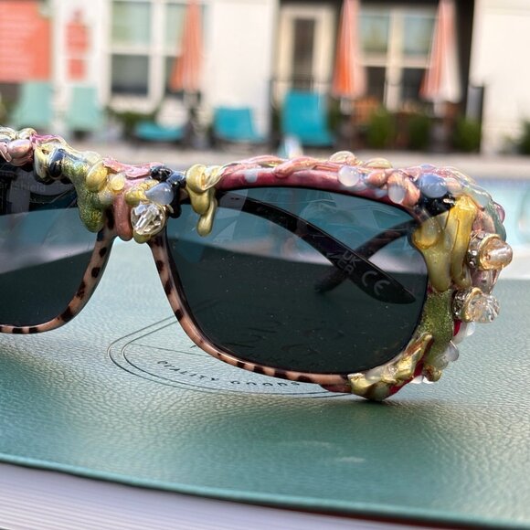 Liquid Metal Shield Sunglasses by Drip Creations main image 5